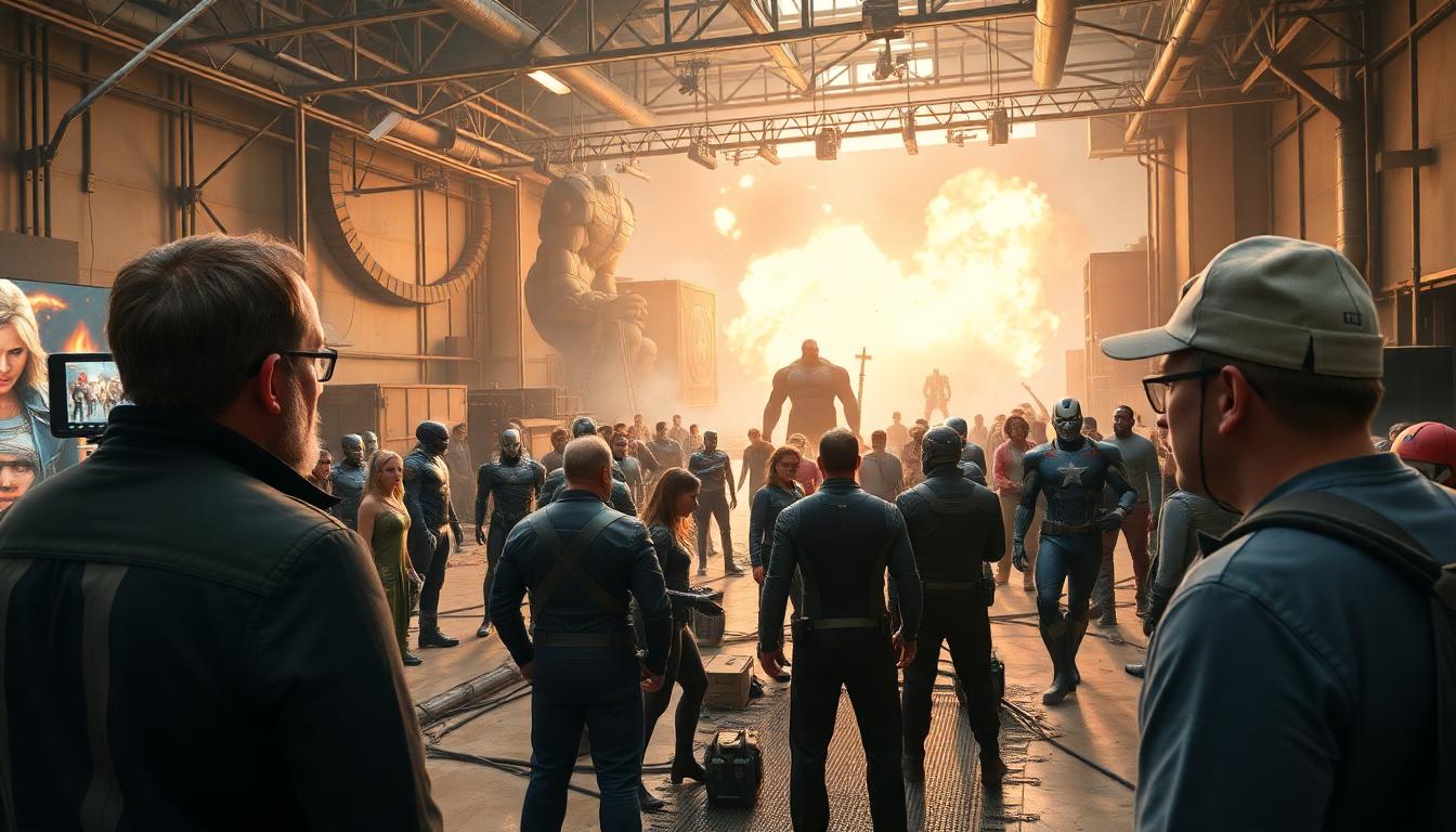 Everything We Know So Far About Avengers: Doomsday (2026) 3 Image: Behind the scenes, Russo Brothers direct the huge Avenger cast
