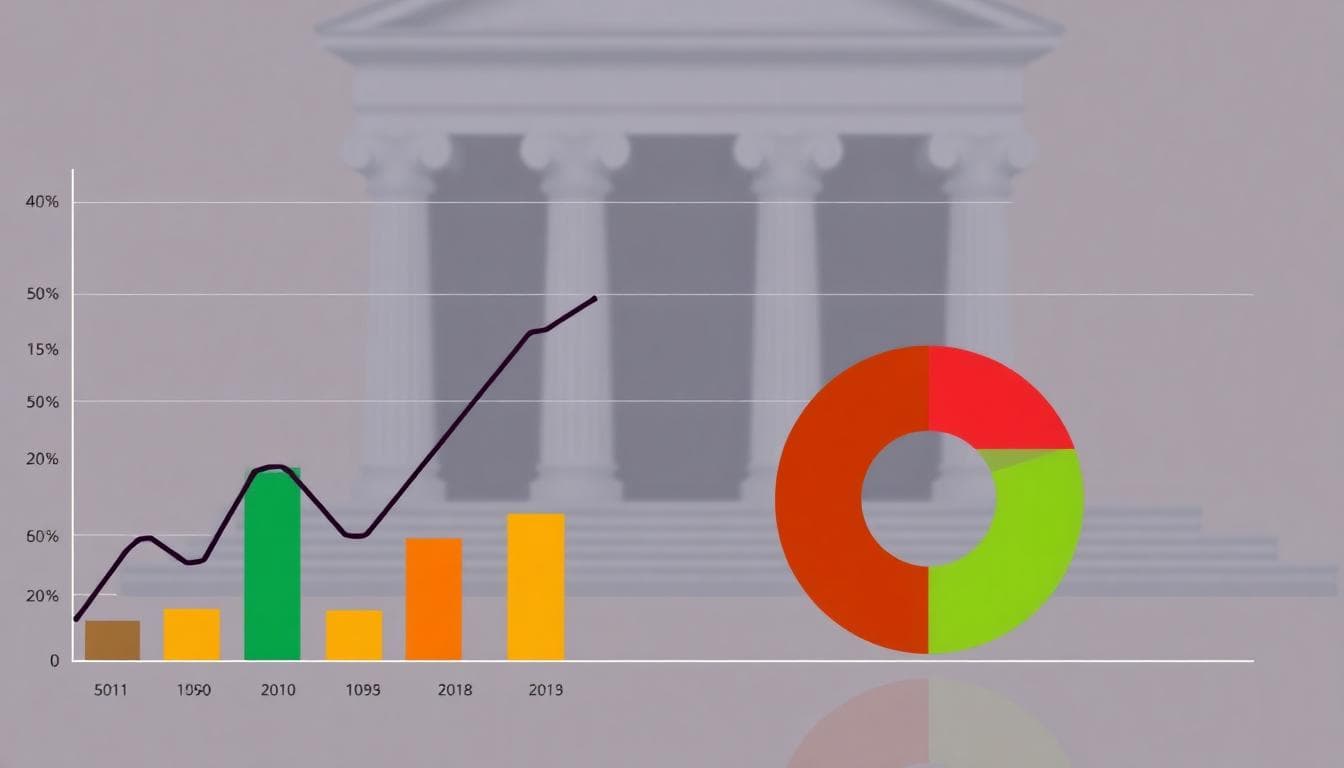 Editorial chart artwork showing a dominant browser share with a rising challenger