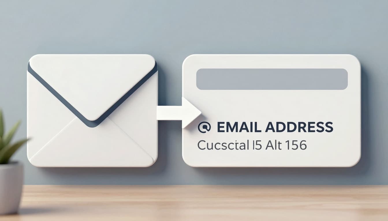Illustration representing switching from one email address to another