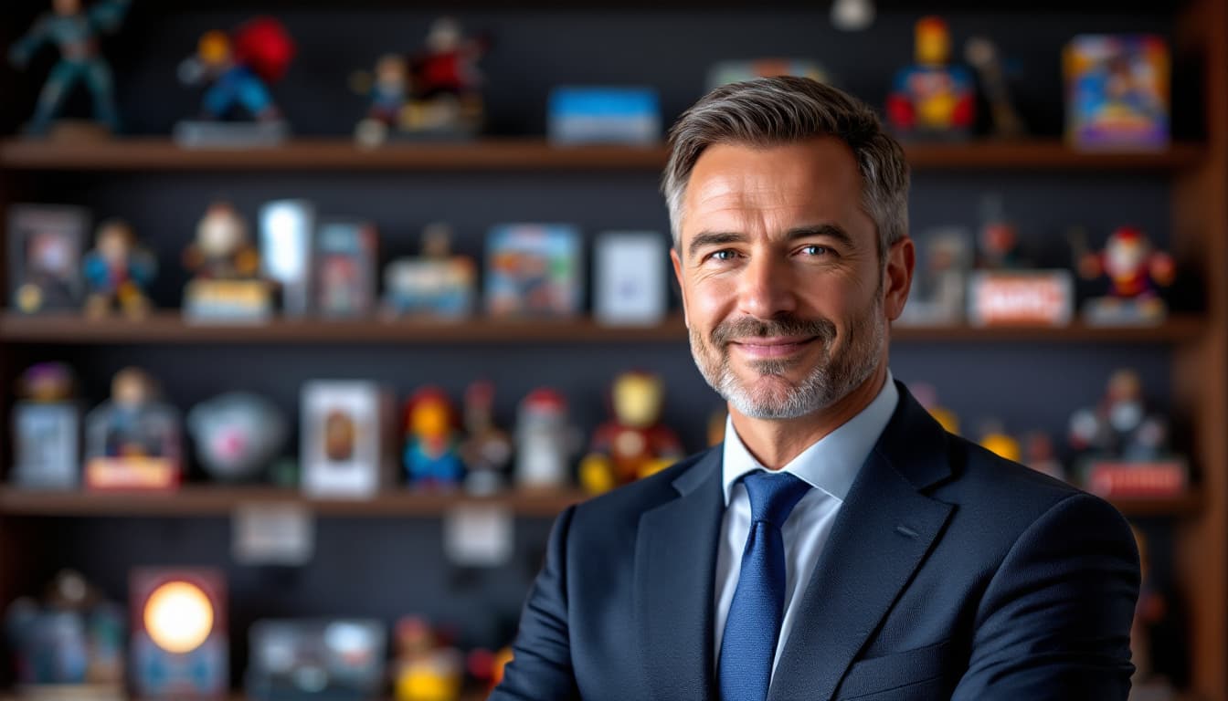 Paramount Skydance Names Josh Silverman President of Global Products and Experiences 2 Portrait of an entertainment executive in front of memorabilia, representing career across major brands