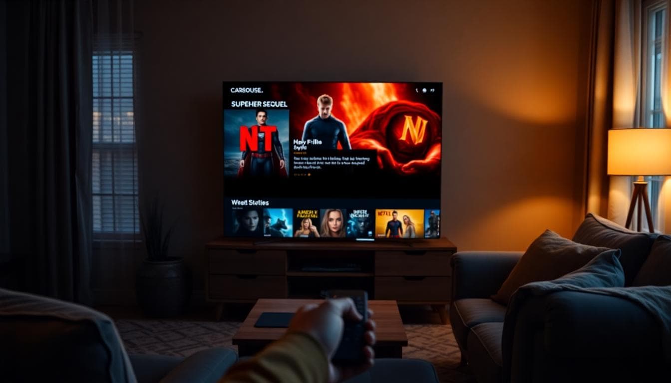 Forgotten Marvel-Adjacent Sequel Is Reportedly Coming to Netflix: Why Fans Care and What to Expect 3 Cozy living room at night with Netflix open and a superhero sequel highlighted on the TV