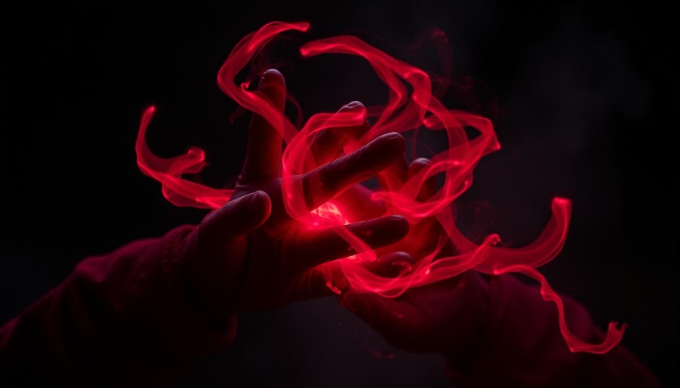Elizabeth Olsen Open to Returning to the MCU as Scarlet Witch: What She Said and What It Could Mean 2 Close-up of crimson magical energy swirling around gloved hands