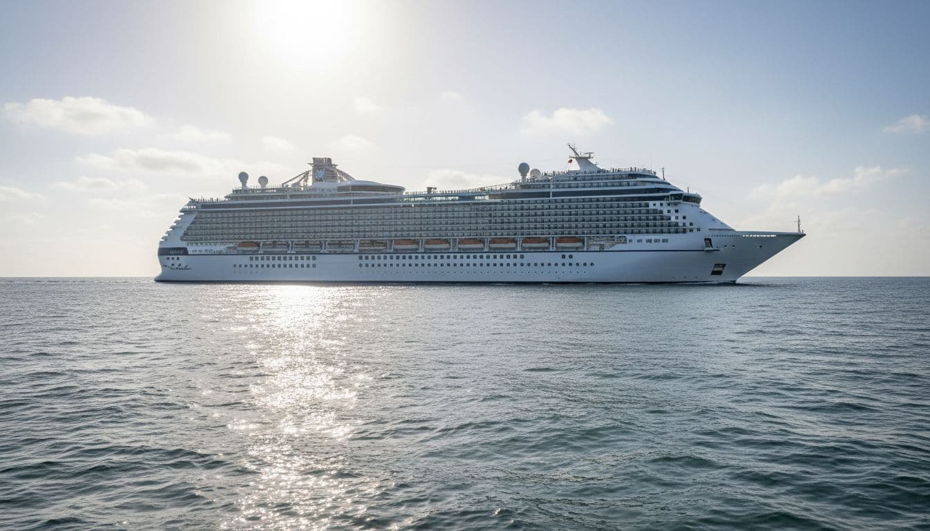 Cruise ship sailing off the Florida coast in daylight
