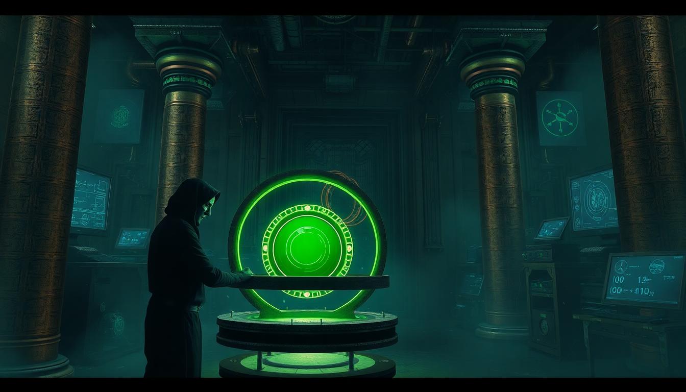 Avengers: Doomsday — What a Doctor Doom-Centered Synopsis Could Mean for the MCU 3 Masked figure tuning a glowing green containment ring around a floating power core in a dark lab