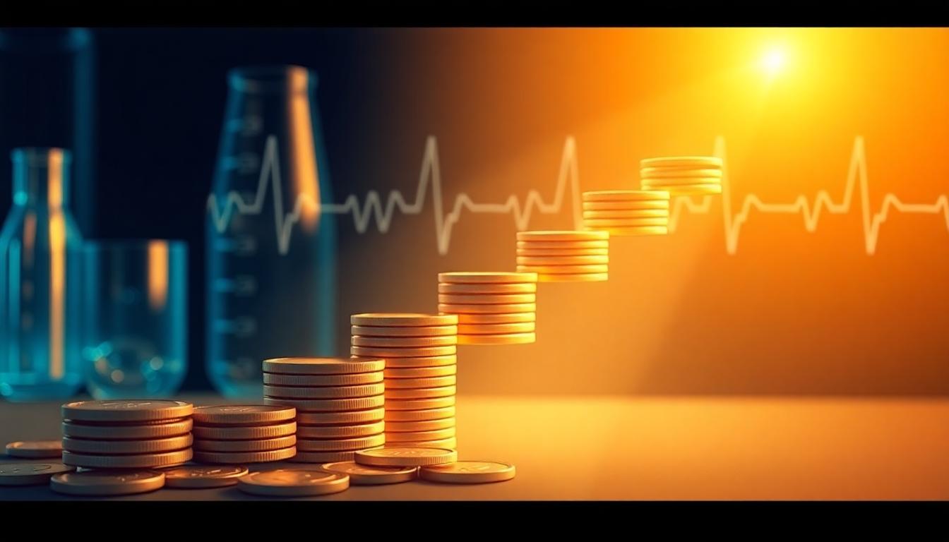 Conceptual image showing coin staircase visualizing a 63-year dividend increase streak