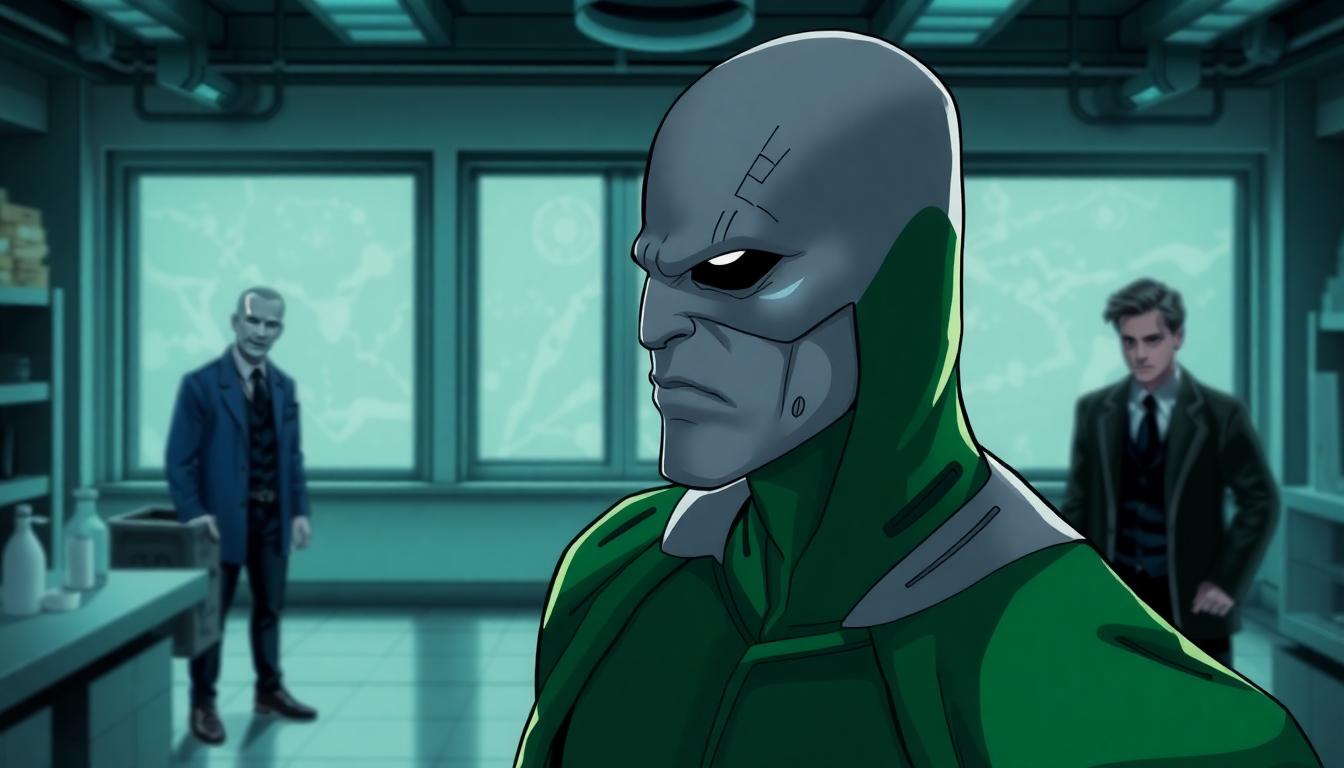 Doctor Doom’s Marvel Debut: Two Big Mysteries Finally Solved 2 Inside Article Image 1: Unmasked Doctor Doom with scars, Reed and Franklin Richards in lab