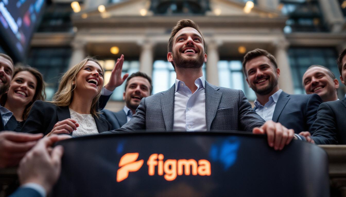 Dylan Field, Figma CEO, rings the opening bell at NYSE
