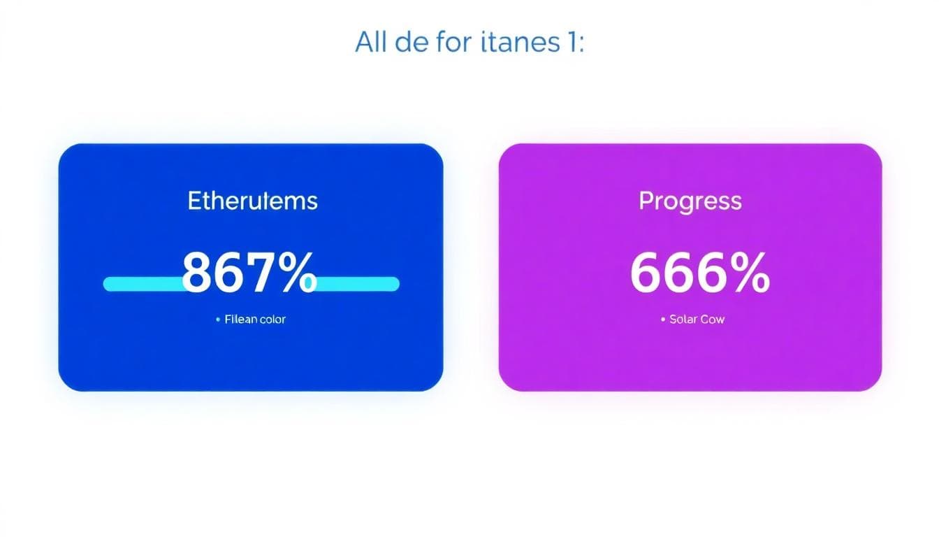 Side-by-side progress bars comparing Ethereum and Solana distance to all-time highs