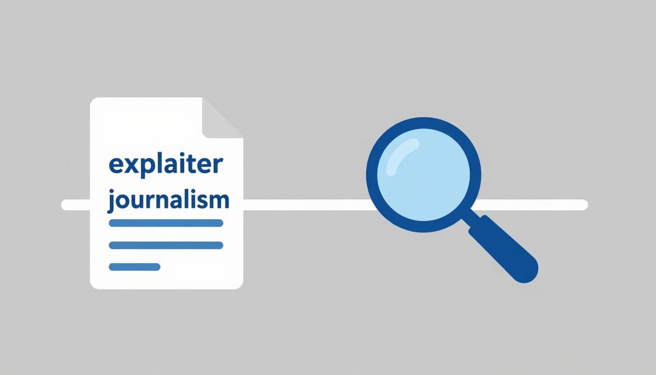 Flat illustration showing document, magnifying glass, and timeline icons connected by lines