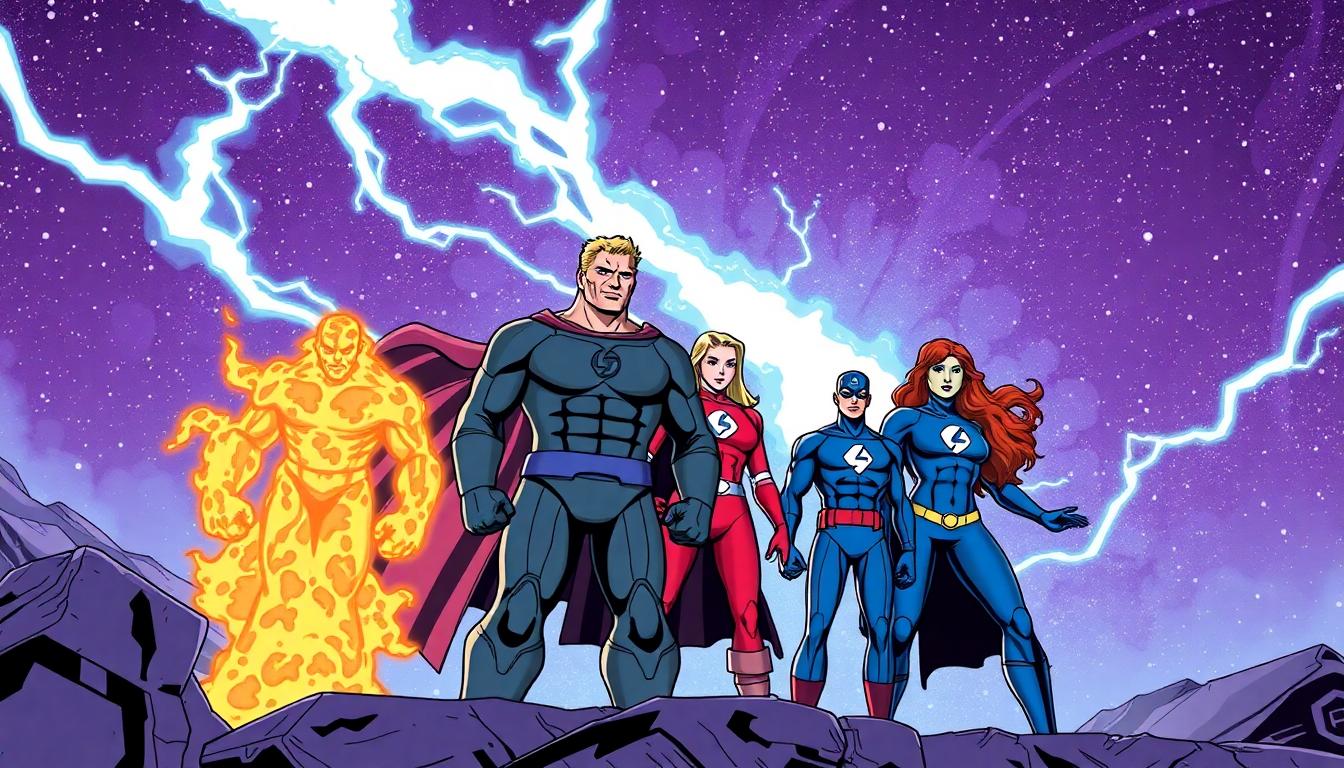 Marvel’s “Fantastic Four: First Steps” Soars to $118 Million: Inside Marvel’s Box Office Comeback 5 Comic book style storyboard showing the Fantastic Four joining other Marvel heroes for future adventures