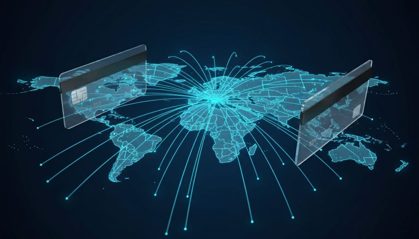 Abstract image of global networks, representing cross-border business and mobility