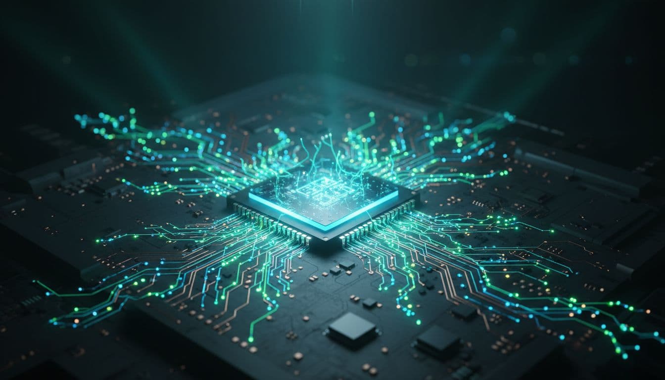 Nvidia Stock Soars As Q3 Earnings Smash Expectations And AI Chip Demand Explodes 4 AI concept with GPU chip and neural network graphics