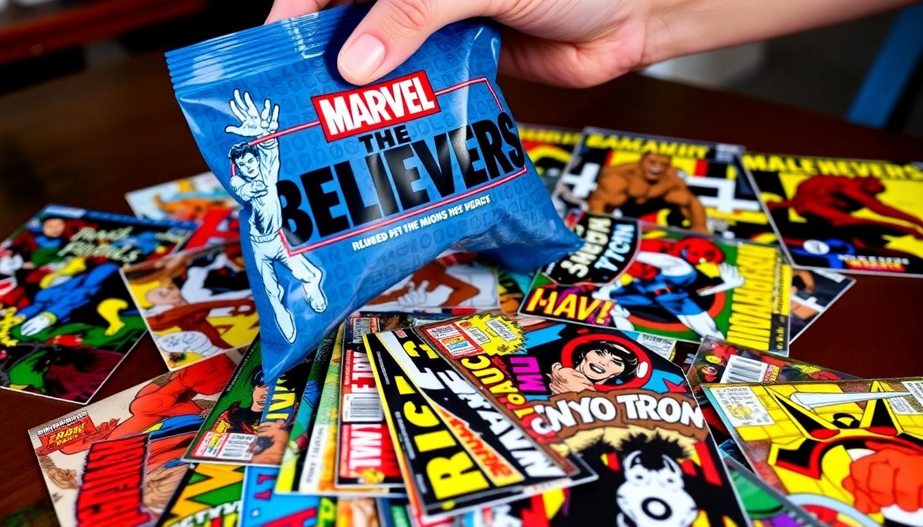 Marvel Ushers in a New Era: ‘Ultimate Endgame #1’ and True Believers Blind Bags Debut 3 Hand opening Marvel True Believers blind bag, comics spilling out