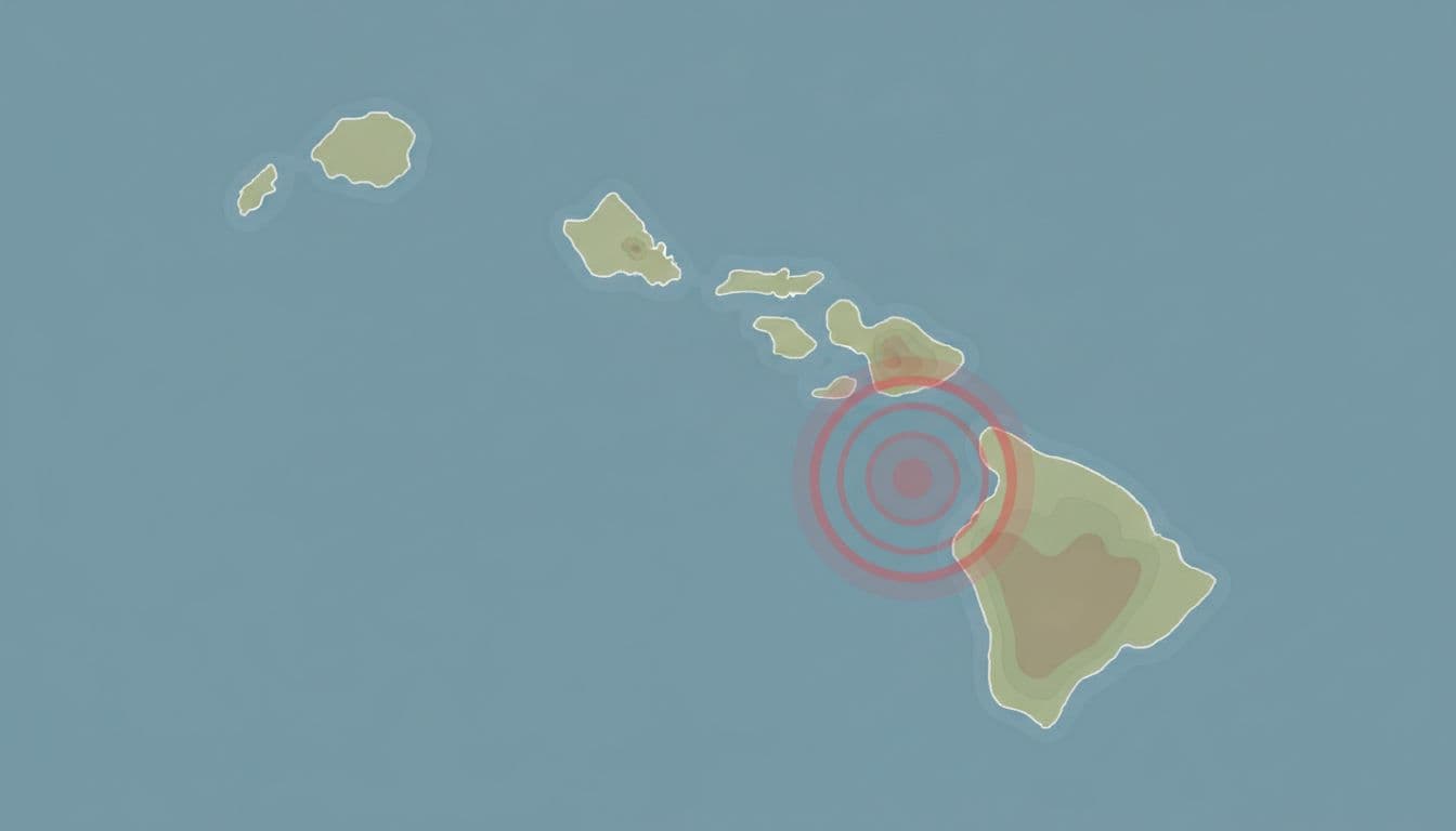 Map of Hawaii’s Big Island showing Kilauea volcano area