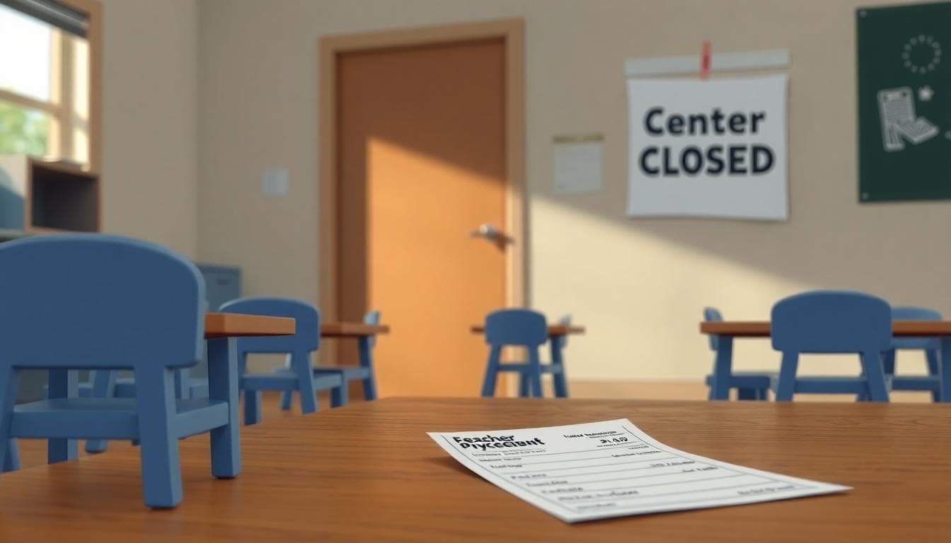 Empty preschool classroom reflecting Head Start strain