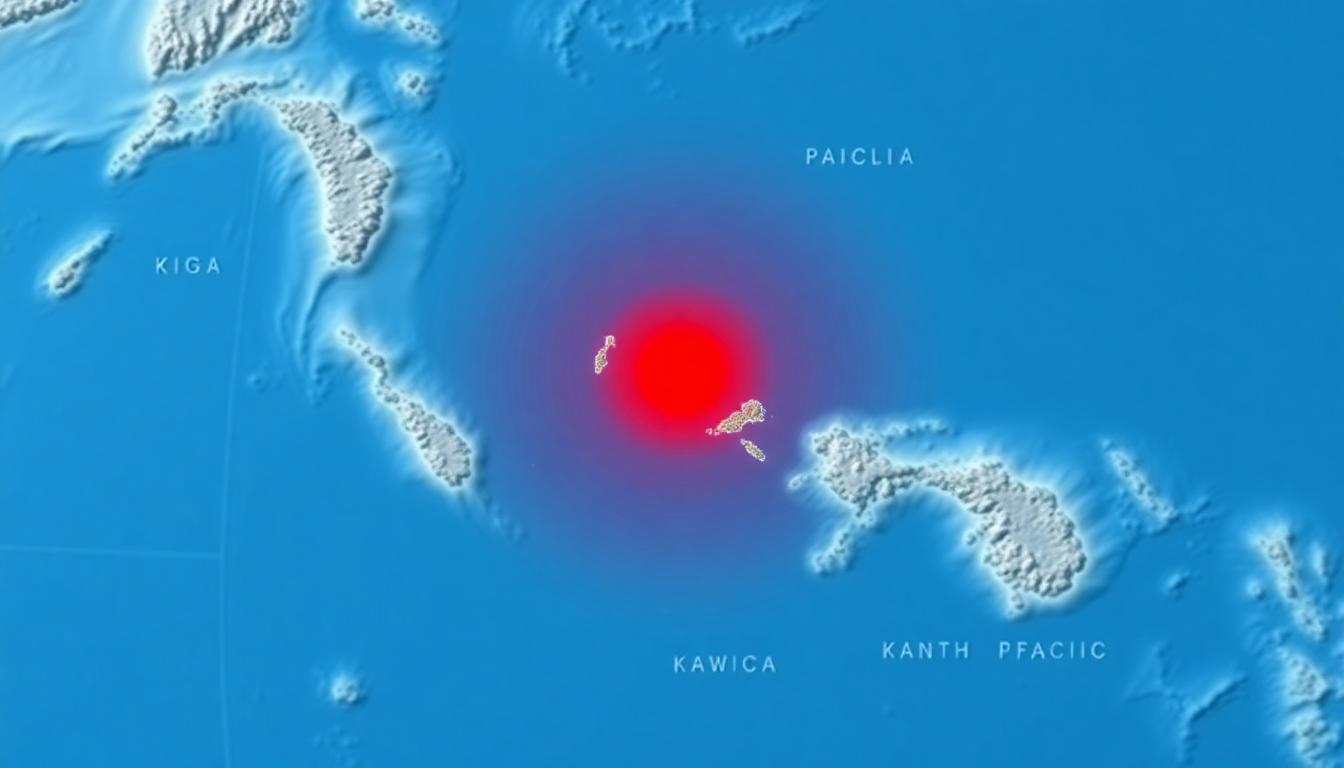 Seismic waves radiating from Kamchatka across the North Pacific