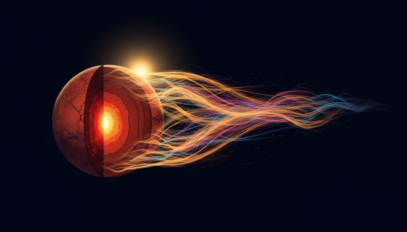 Mars atmosphere being stripped away by solar wind