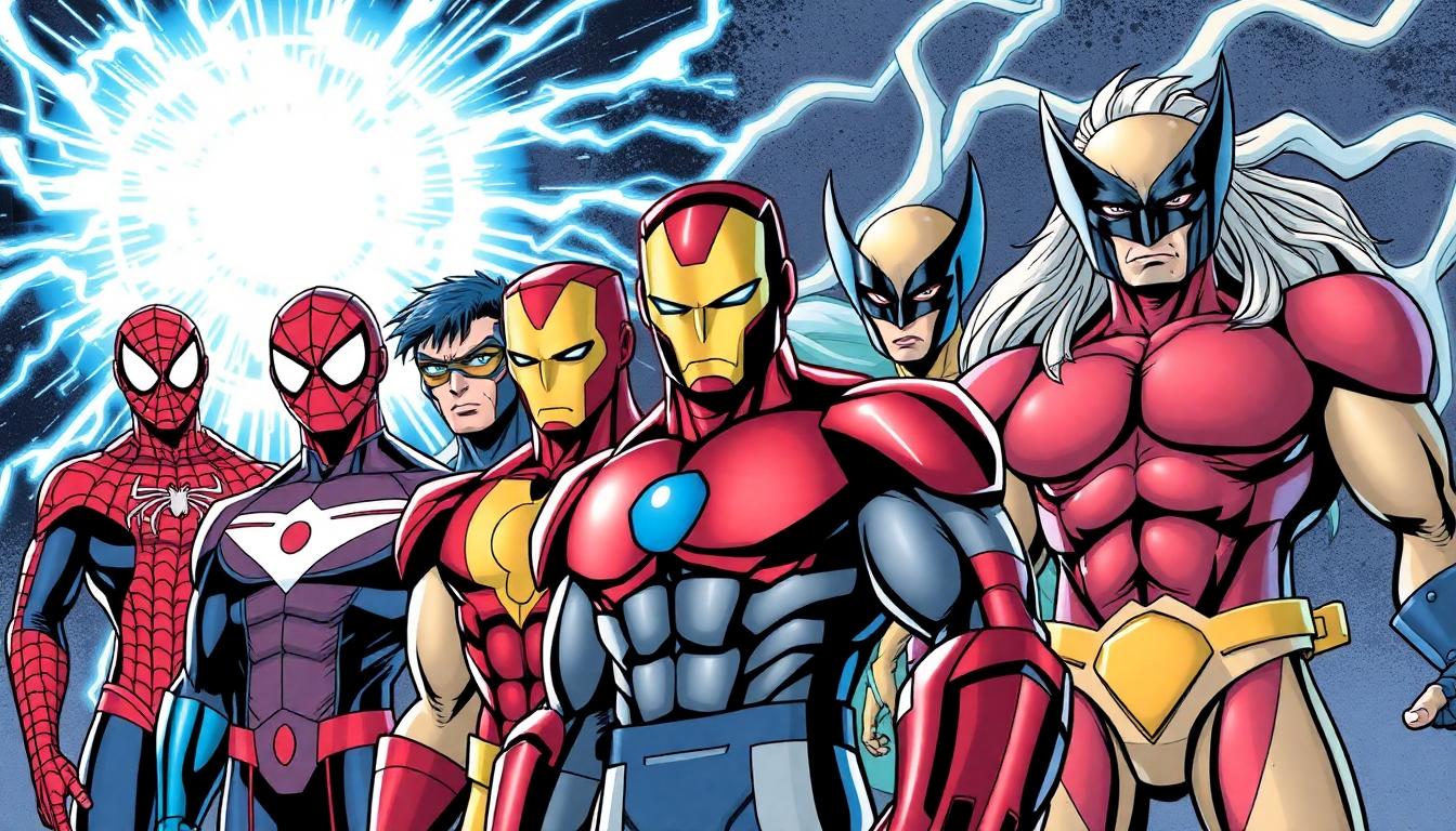 Marvel Ushers in a New Era: ‘Ultimate Endgame #1’ and True Believers Blind Bags Debut 2 Group of Marvel superheroes with swirling energy