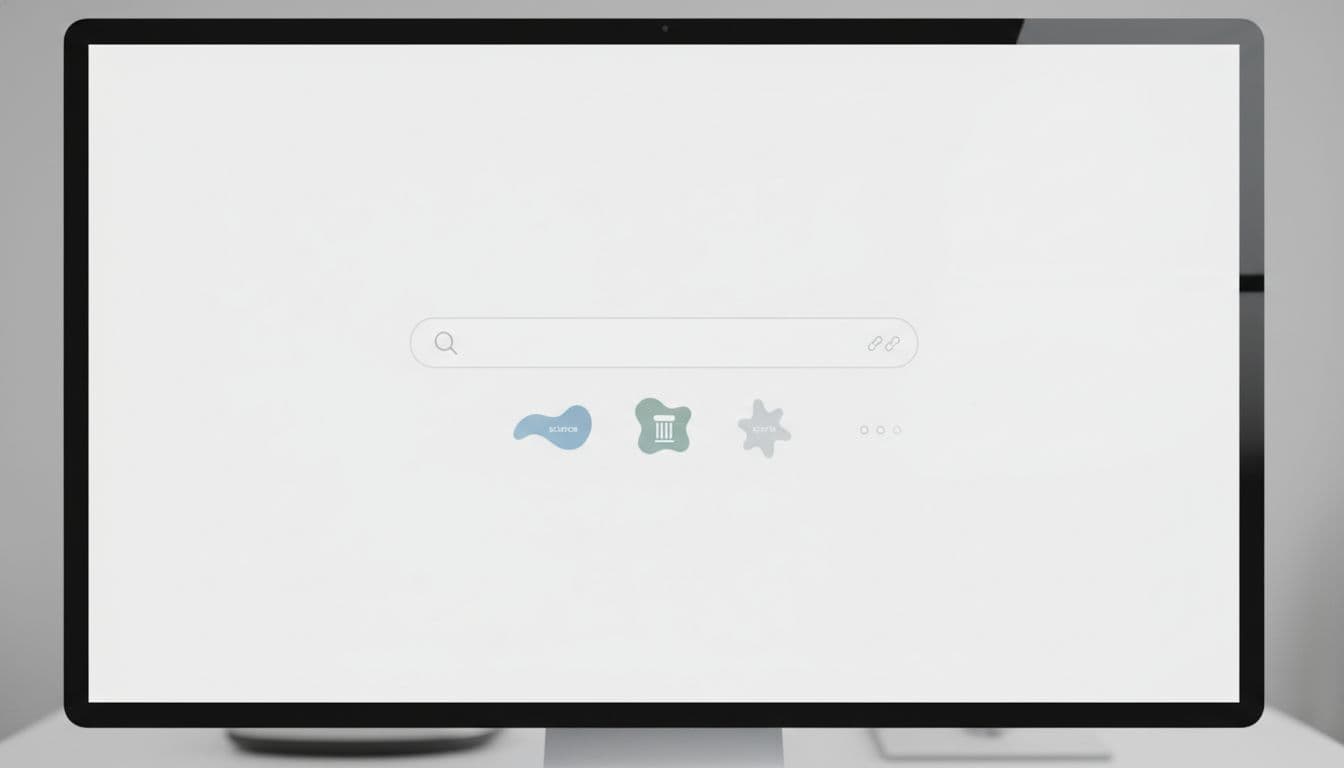 Minimalist knowledge site search interface