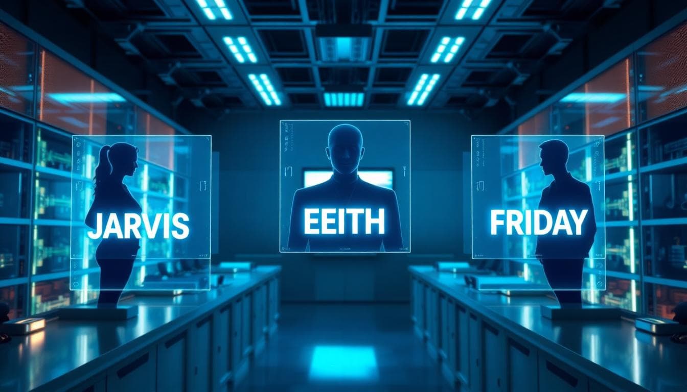 Paul Bettany Teases Vision’s Return in VisionQuest, Plus Daredevil Reunion Hints at NYCC 3 Modern lab scene with holographic AI assistants represented as human silhouettes