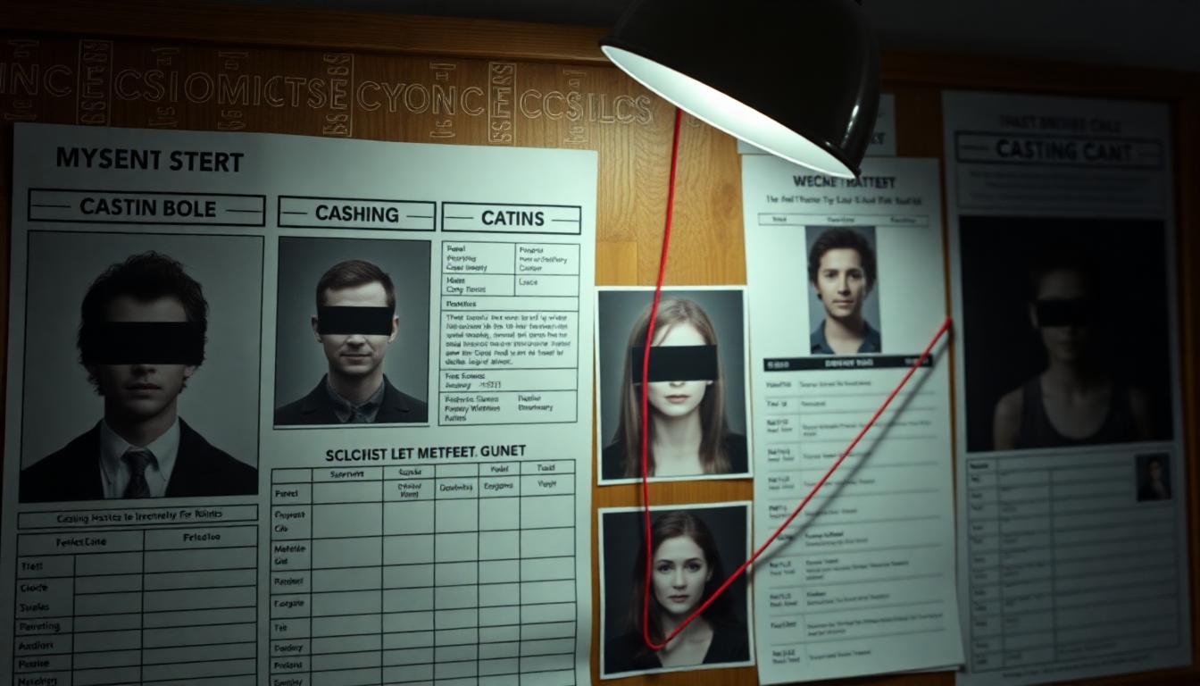 Avengers “Doomsday” Rumor: Is Marvel Hiding Key Cast Members? What’s Plausible and Why It Matters 2 Clue board with obscured headshots and red string connecting casting rumors
