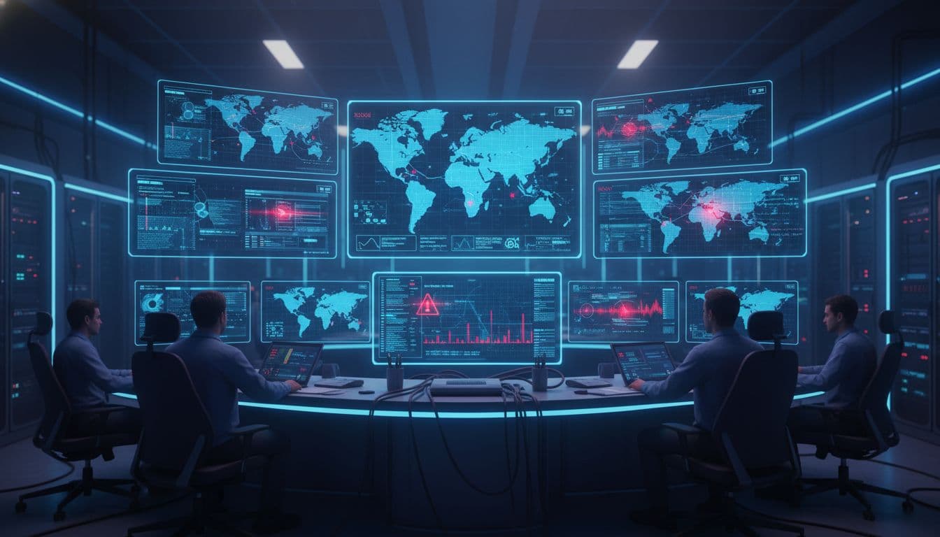 Network operations center monitoring streaming service metrics