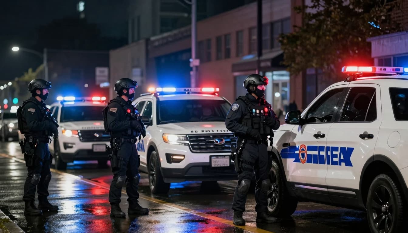 Former High-Ranking DEA Agent Accused Of Helping Mexican Cartel Traffic Drugs And Launder Millions 4 DEA agents in tactical gear near unmarked vehicles at night