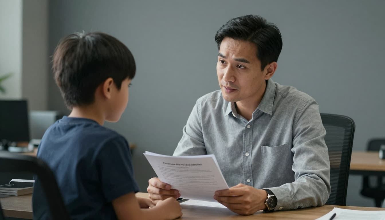 What South Carolina’s Pause on New Child Care Scholarships Means for Working Families 4 Parent meeting with child care director to discuss financial aid documents