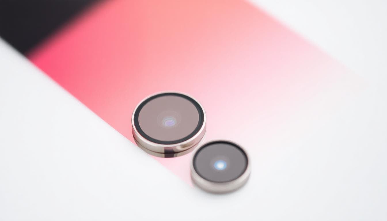 Macro view of a premium dual-camera smartphone module