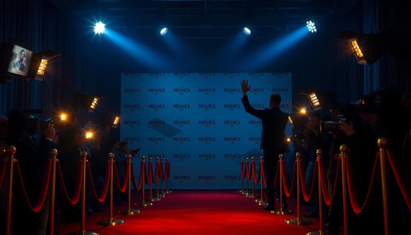 ‘Avengers: Doomsday’ Hype: Channing Tatum Says Fans Will “Lose Their Minds” 2 Red carpet scene with velvet ropes, camera flashes, and an actor silhouette waving to fans
