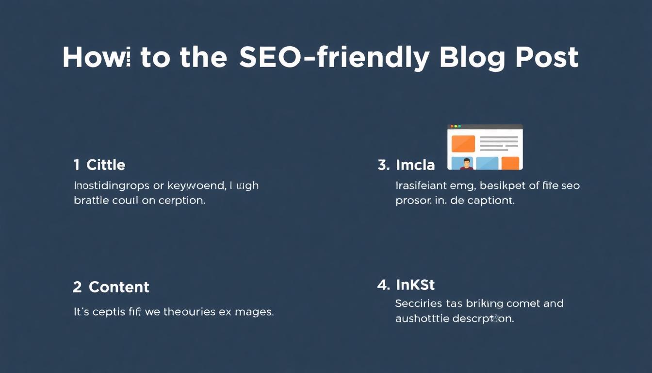 How to Create an SEO-Friendly Blog: A Complete Step-By-Step Guide 3 Simple infographic style showing steps to write an SEO-friendly blog post