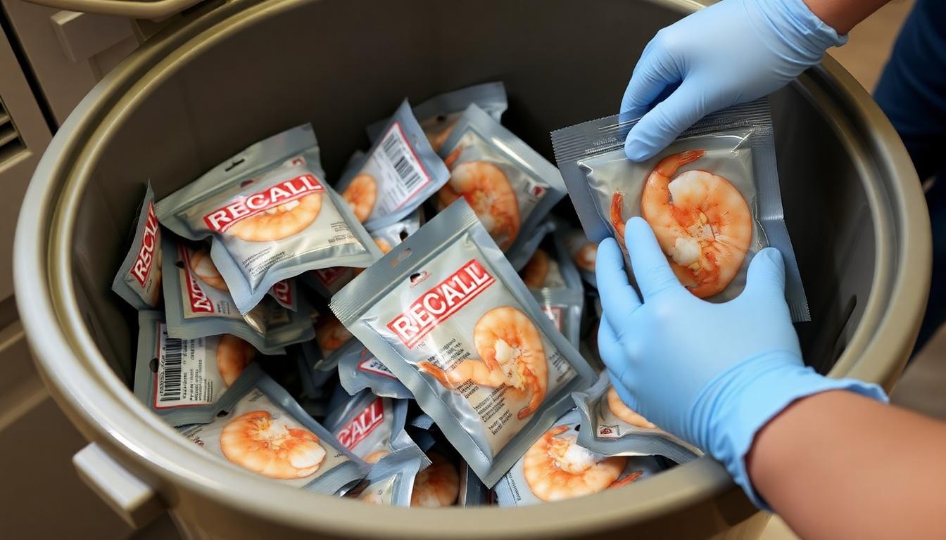 FDA Issues Warning on Popular Shrimp Brand Over Radioactive Contamination 4 Garbage Bin With Discarded Recalled Shrimp
