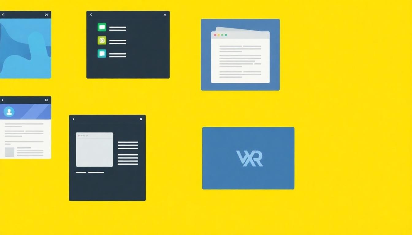 Abstract graphic of Snap OS 2.0 features such as widgets, bookmarks, and a browser