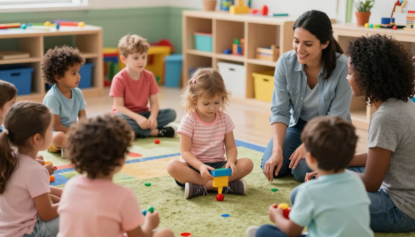 What South Carolina’s Pause on New Child Care Scholarships Means for Working Families 3 Child care classroom with diverse children and teachers interacting