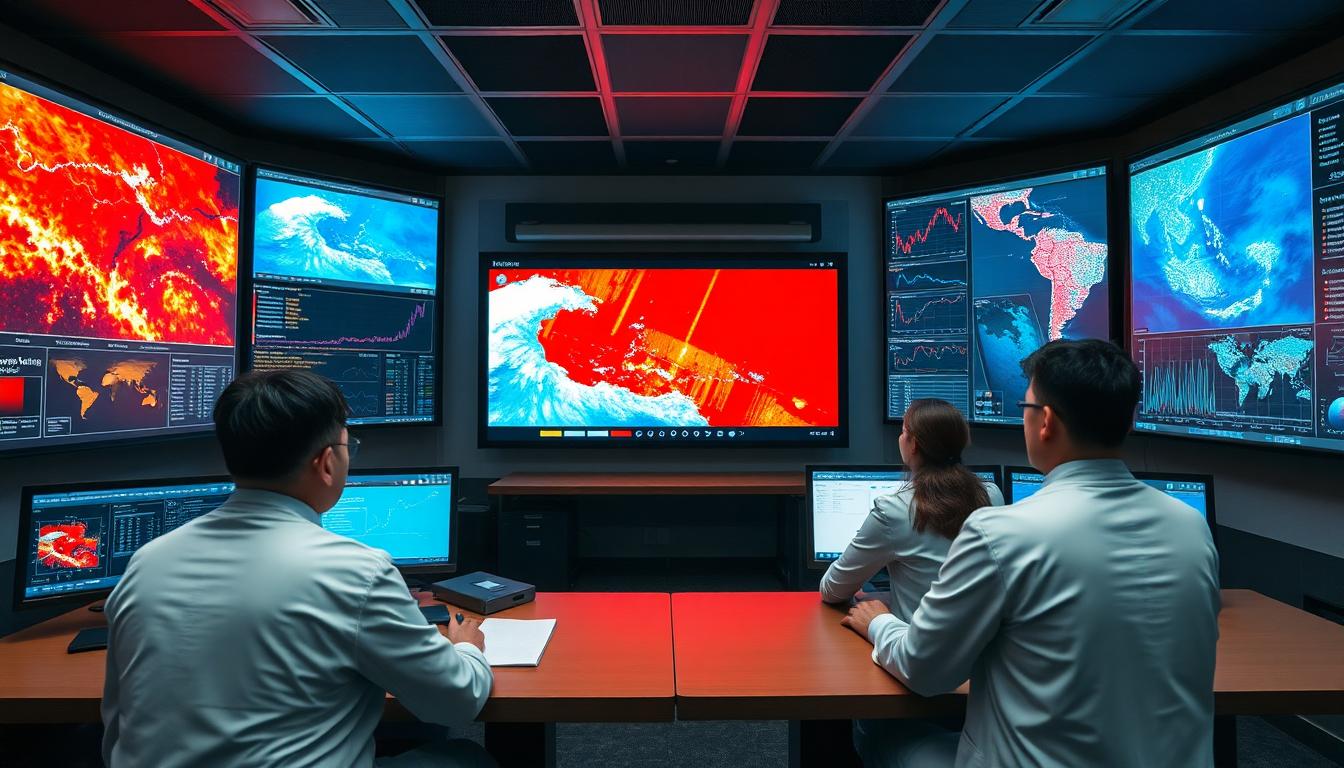 Tsunami Warning Center Monitoring Danger Zones