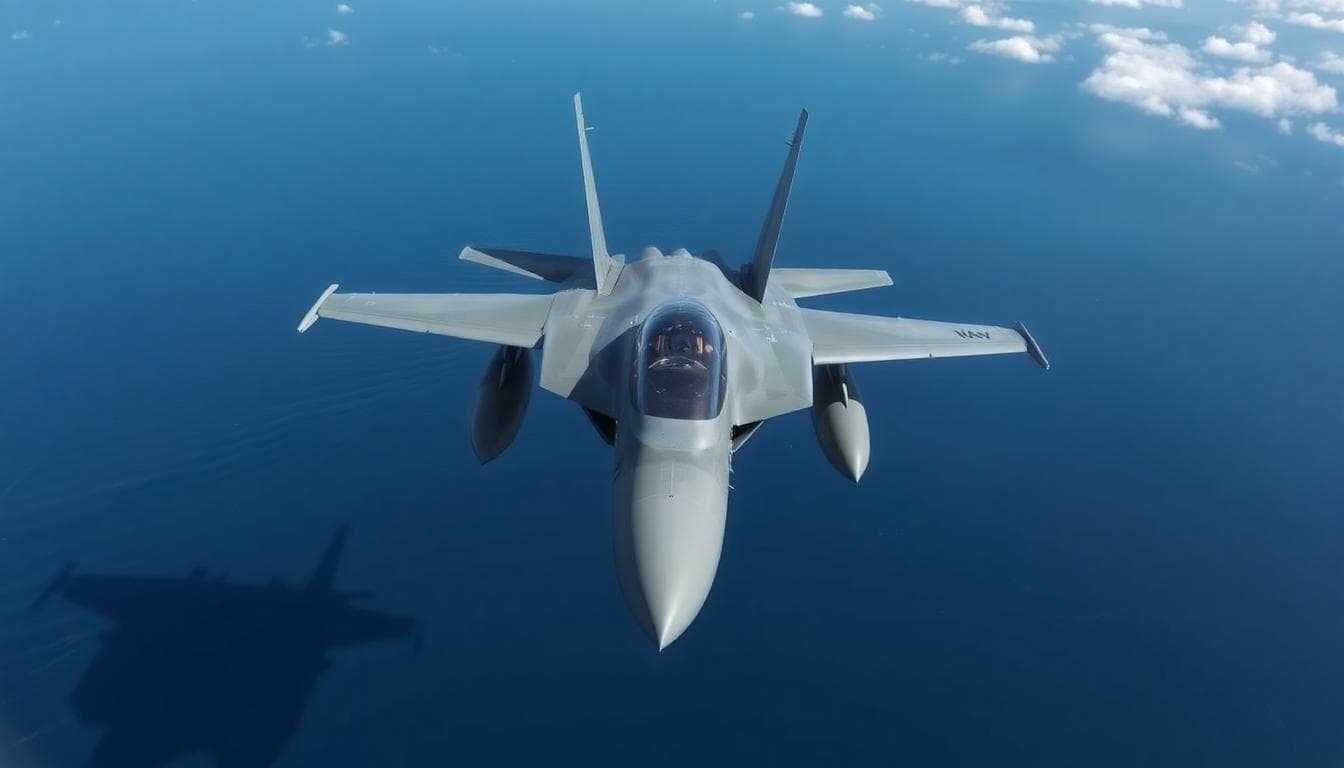 USS Nimitz Loses Two Aircraft in South China Sea; All Crew Recovered Safely 3 F/A-18F Super Hornet flying over ocean with carrier visible below