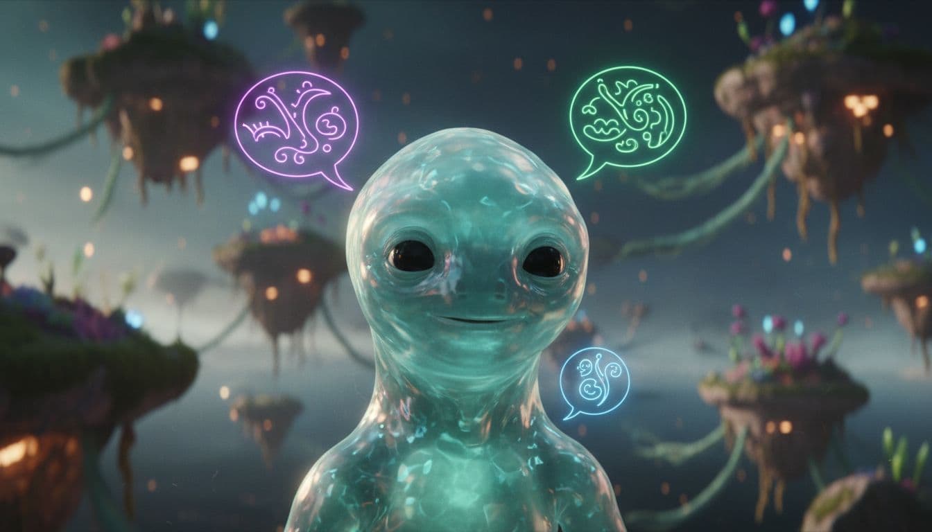 David Dastmalchian Wants Back In: Why Veb and Kurt Make Sense for Avengers: Doomsday 2 Veb-like translucent alien with holographic speech bubbles in the Quantum Realm