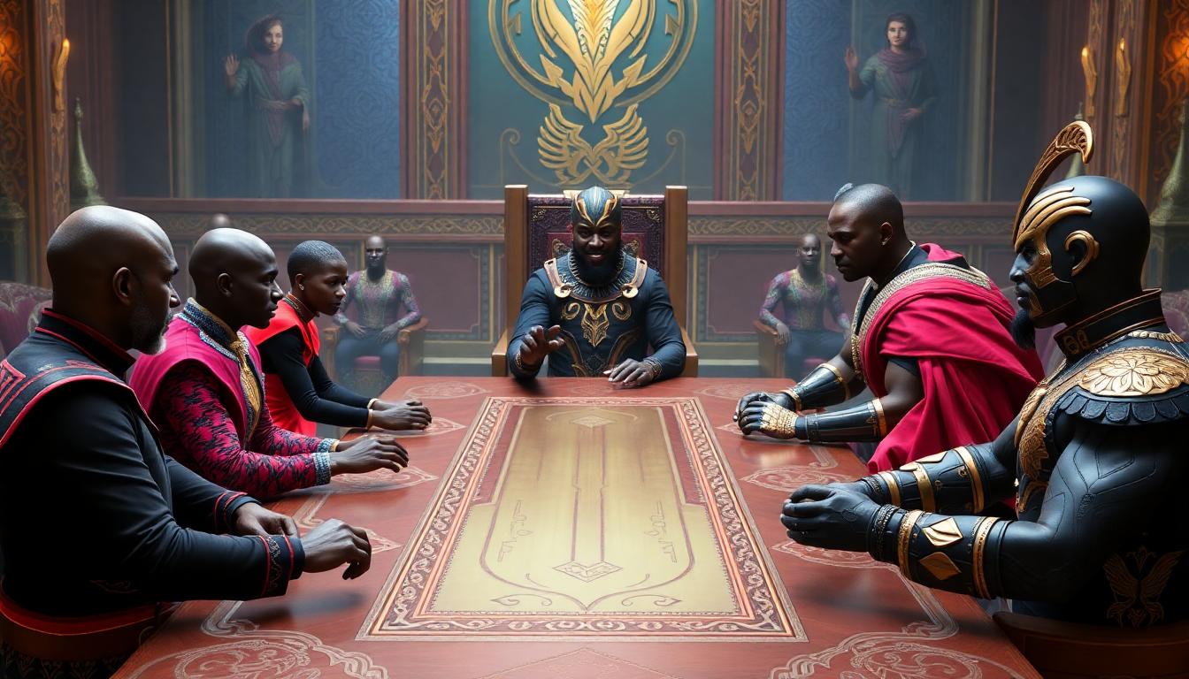 Wakanda Leaders at Royal Council