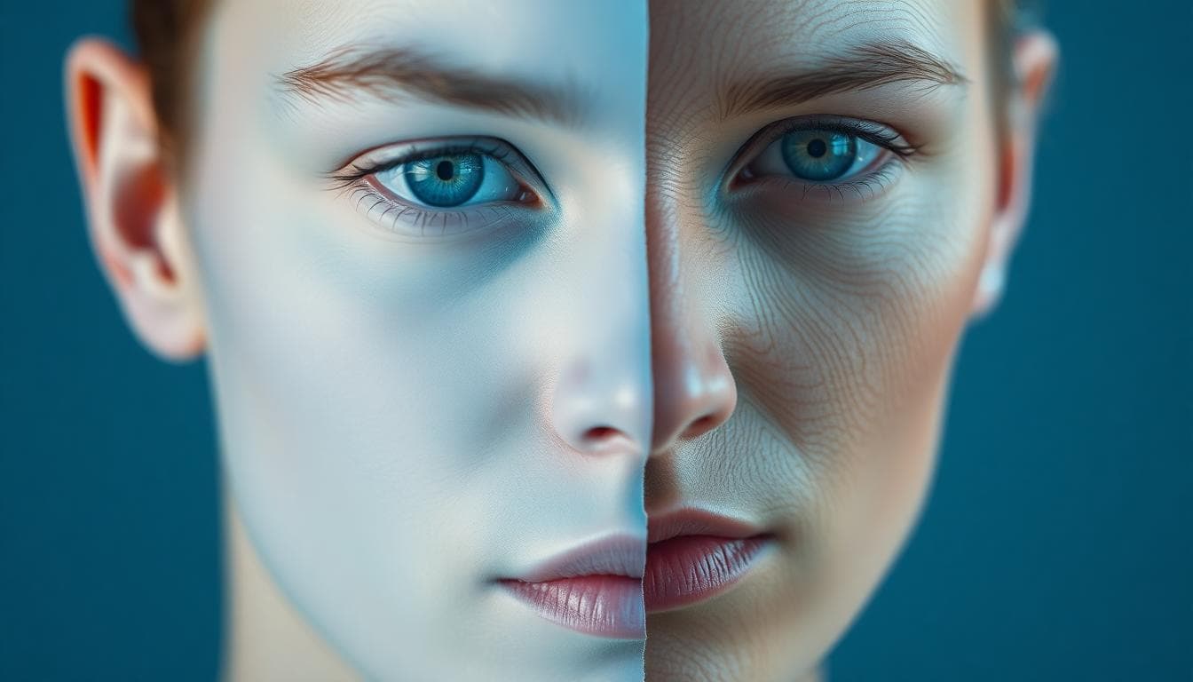 VisionQuest Trailer Breakdown: Human Ultron, Jarvis, Friday, Edith, and a Glimpse of Tommy 2 Close-up split reflection of White Vision transitioning to a human version