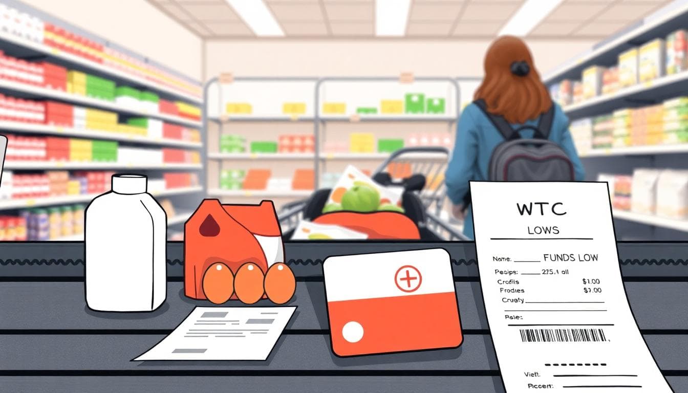 Grocery checkout with essentials symbolizing WIC impact
