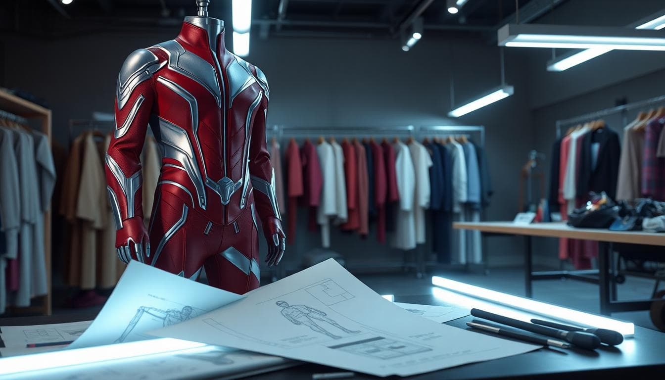 Marvel’s Wonder Man Trailer: Behind the Superhero Spotlight and Into Hollywood’s Grit 3 Wonder Man red and silver suit on a mannequin in a wardrobe department