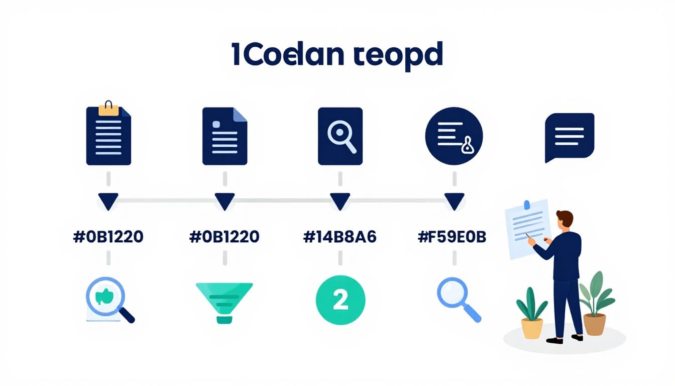 A modern minimalist 3D isometric infographic depicting a lead generation roadmap with funnel diagram, workflow arrows, appointment booking icons, checklist, and magnifier, featuring one diverse stylized service business owner reviewing a digital dashboard on white background.