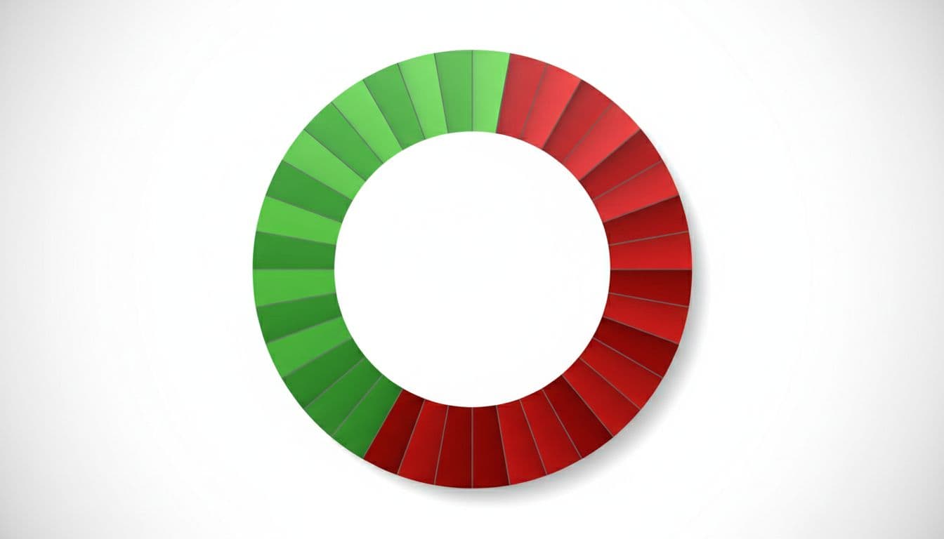 Hourly clock face segmented to highlight peak business hours like 8am-5pm in green for high leads and evenings in red for low leads, in a simple infographic style on white background with realistic lighting.