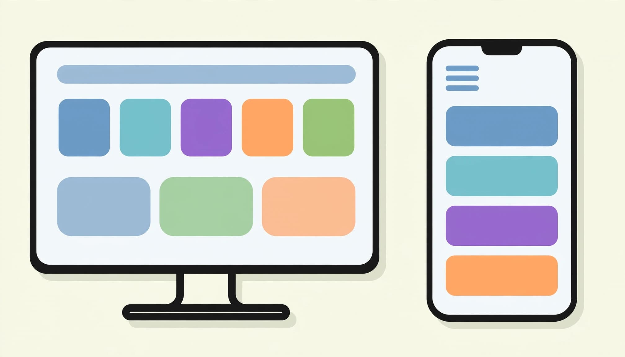 Navigation adapting to desktop and mobile
