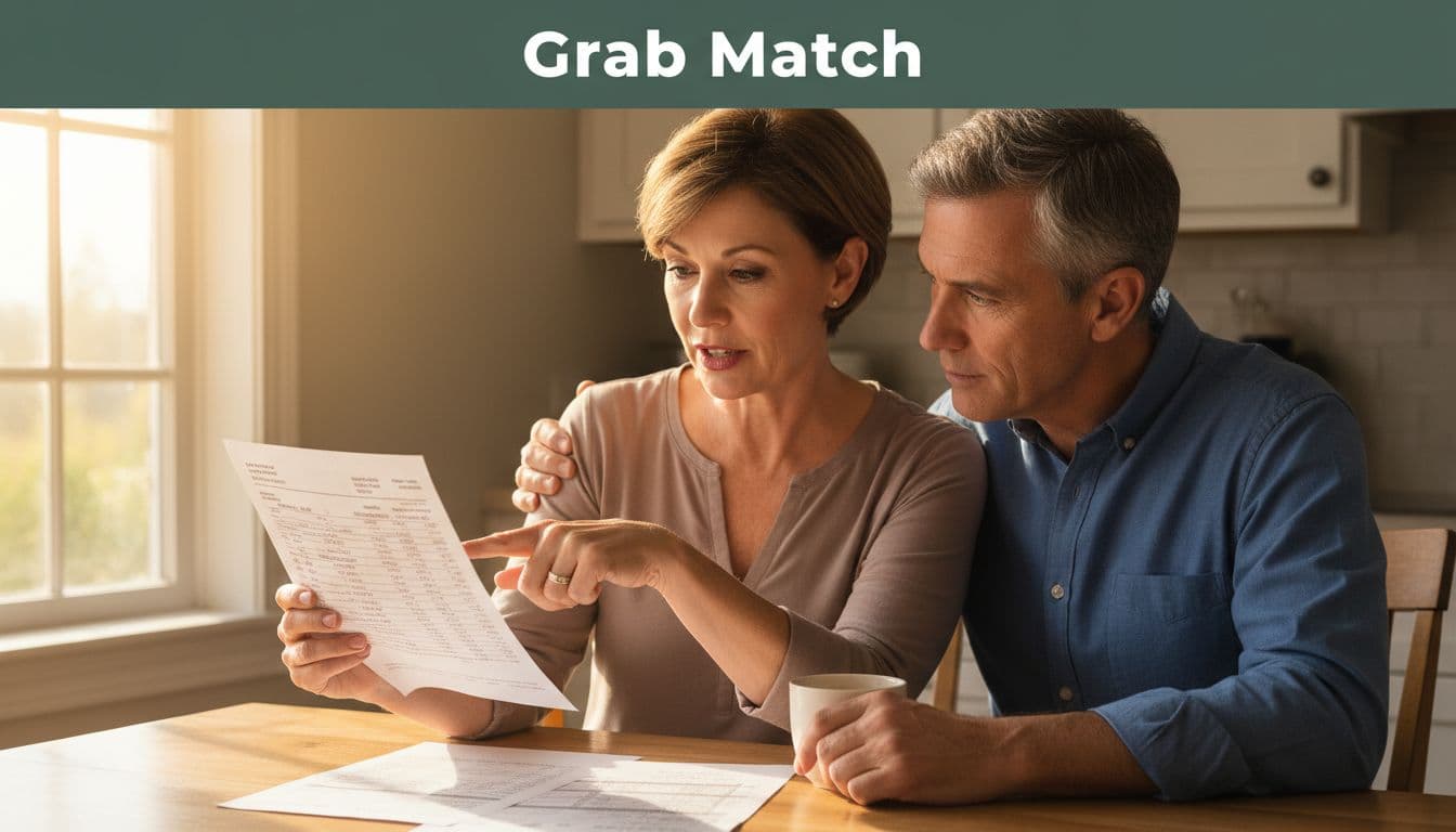 Couple discussing 401(k) match