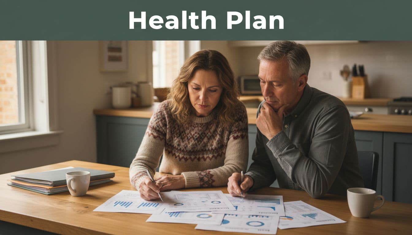Couple reviewing healthcare costs.