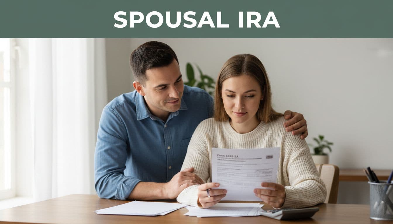Couple completing spousal IRA form