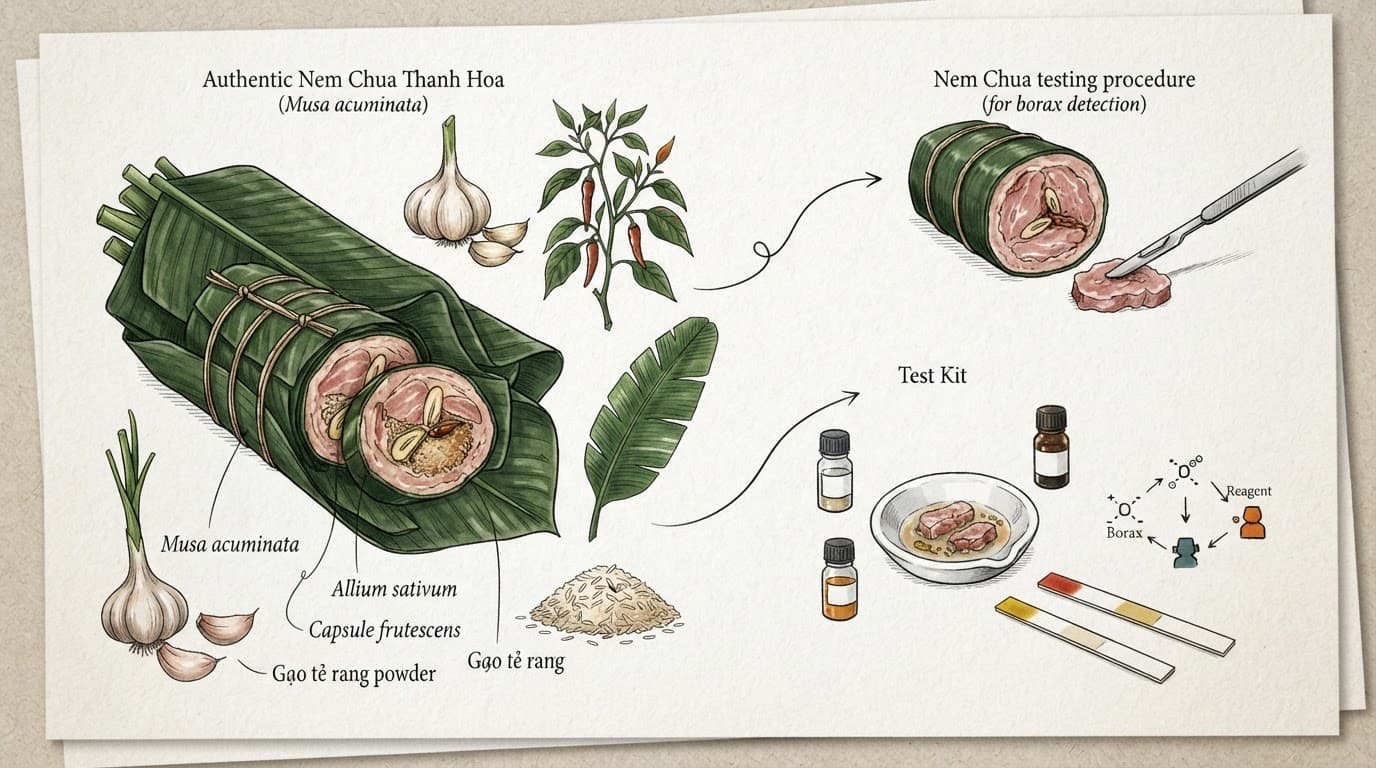 Nem chua Thanh Hóa đặt cạnh bộ kit BK04.