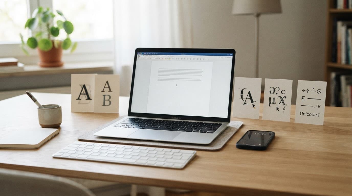 Laptop and smartphone beside a keyboard and desk lamp in a bright home office.