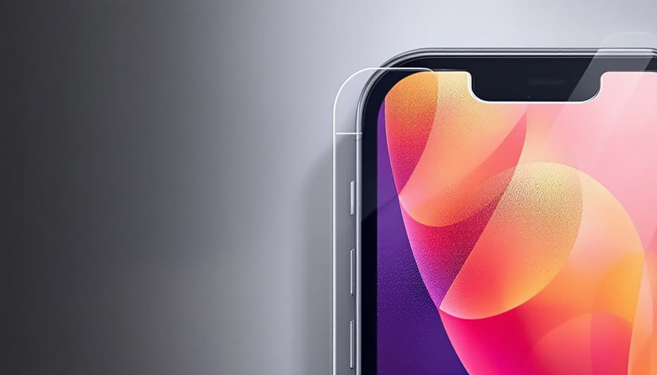 Edge-to-edge tempered glass on iPhone 16 Pro, showing a perfect fit with curved edges and high clarity.